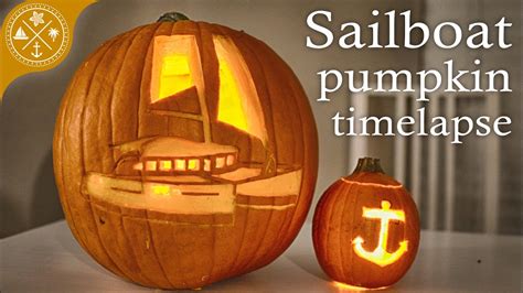 Schrade old timer carving jack. Sailboat pumpkin carving timelapse because Happy Halloween ...