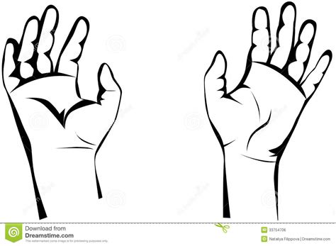 7 Hands Clipart Black And White Preview Hand Clipart Blac