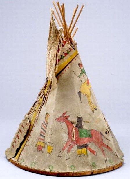 Tipi Related Lakota Tipi Wood And Hide Pictorial 21 Inch Native