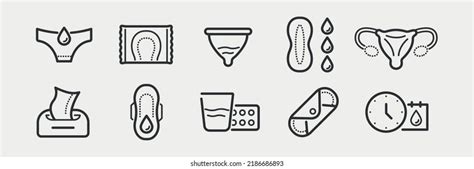 Feminine Hygiene Health Menstruation Line Icon Stock Vector Royalty Free Shutterstock
