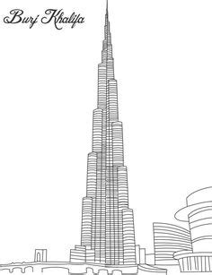 Burj al Arab, Dubai coloring pages | on an artificial island, Dubai