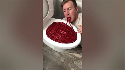 Experiment Eating Twizzlers Out Of The Toilet Shorts Youtube