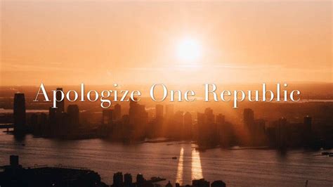 Lyrics for apologize by timbaland feat. Apologize - One Republic Lyrics - YouTube