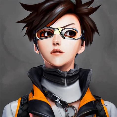 Digital Portrait Painting Of Tracer Overwatch Full Stable Diffusion