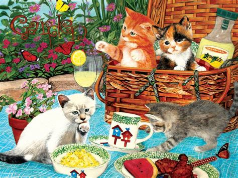 Picnic Kittens 1000 Piece Jigsaw Puzzle Puzzle Palace