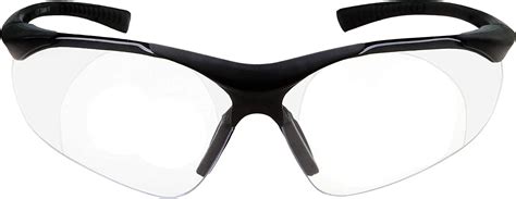 full lens magnification safety glasses with black frame clear lens magnifying reading