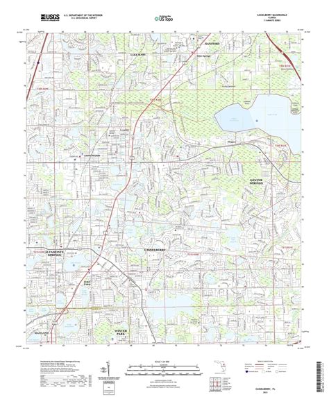 Casselberry Florida Us Topo Map Mytopo Map Store