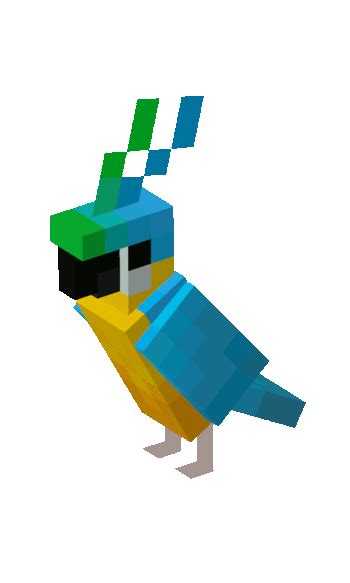 Parrots can imitate sounds of nearby hostile mobs and can perch on the player's shoulders. Minecraft / Characters - TV Tropes