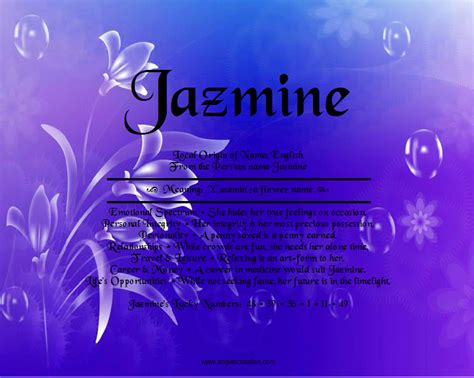 Jazmine Unique Names