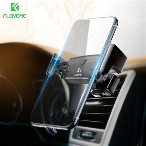 Floveme Auto Lock Car Phone Holder For Iphone X 8 7 Smartphone Air Vent