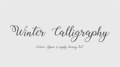 Winter Calligraphy Font Download Free For Desktop And Webfont