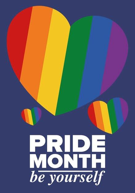 Premium Vector Lgbt Pride Month In June Lgbt Flag Rainbow Flag Love