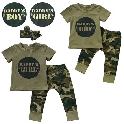 Toddler Baby Boy Girl Camo Camo Baby Infants Clothes Newborn Camo