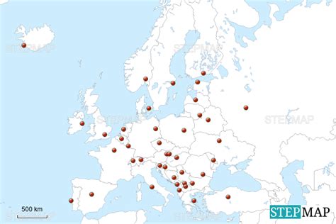 StepMap Europa Stumm Hauptstädte Landkarte für Deutschland