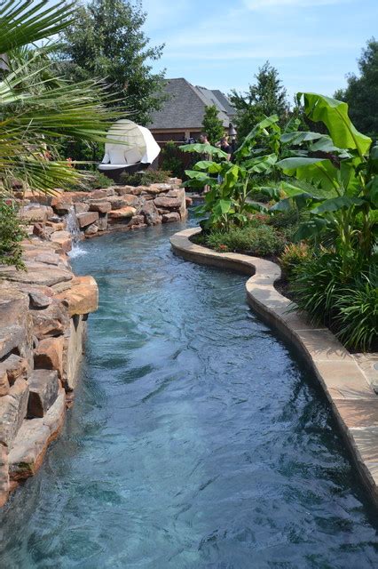 Colleyville Residential Lazy River Tropical Pool Dallas By Mike