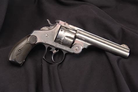 Nickel Smith And Wesson S W Double Action First Model Russian