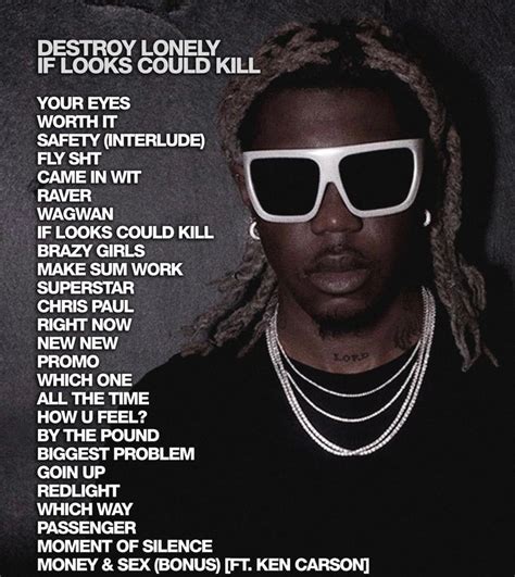 Destroy Lonely If Looks Could Kill Lyrics And Tracklist Genius