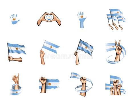 Bandera De La Argentina Ejemplo Del Vector Ilustración Del Vector
