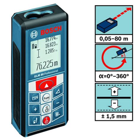 8 linien laser selbstnivellierung prüfung meter 360° vertikal abmessen tester. Bosch GLM 80 Professional - 80m Range Laser Distance Meter ...