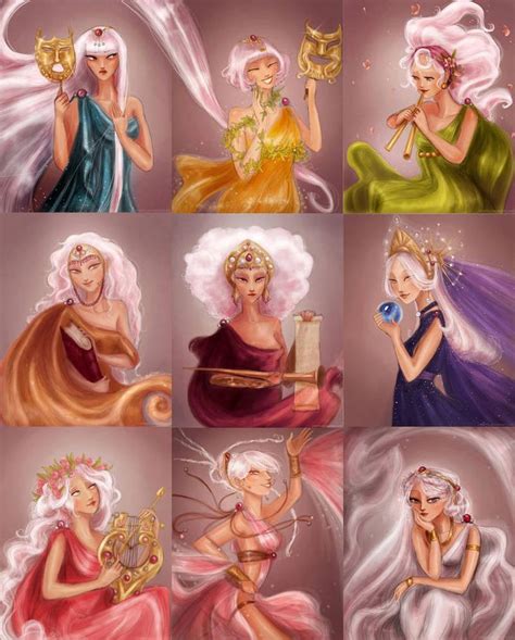The Muses By Arbetta In 2019 Greek Mythology Greek Roman Mythology