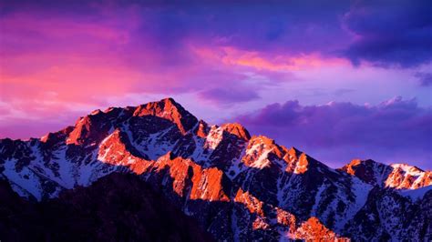 Macos Sierra Wallpaper 4k Glacier Mountains Snow Covered
