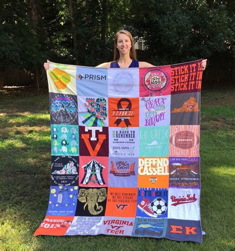 Lap Size T Shirt Quilt By Award Winning Project Repat T Card Etsy