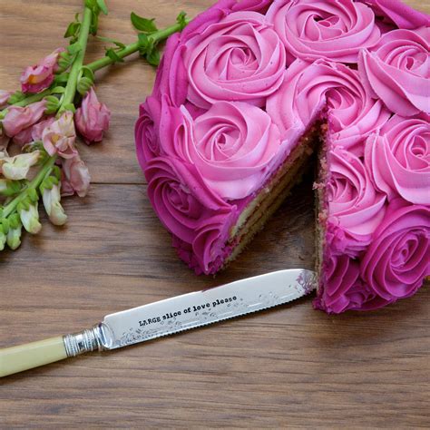 Personalised Silver Plated Vintage Cake Knife By La De Da Living