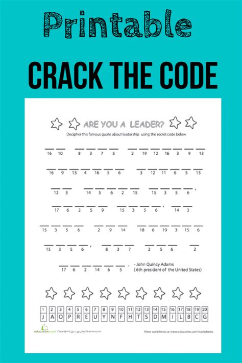 Crack The Code #2 Worksheets | 99Worksheets