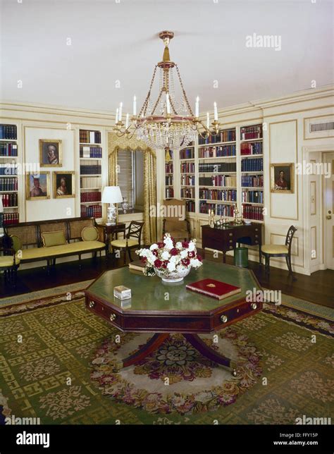 White House Library Nthe Library In The White House In Washington D