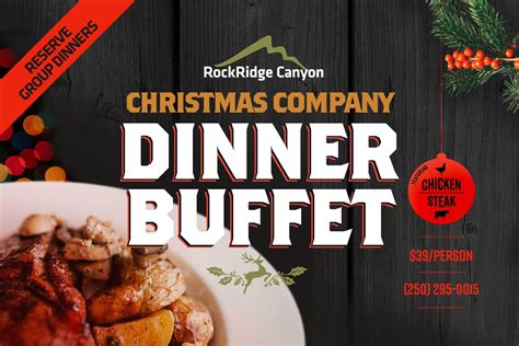 Christmas Dinner Buffet E Rockridge Canyon Retreat Centre