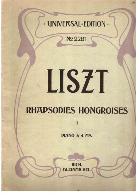 Viele geschäftsbriefe laden heute zuerst in einer zentralen verteilerstation der post, wo die. Rhapsodies Hongroises Nr. 1 - für Klavier zu vier (4) Händen gebraucht kaufen - Gebrauchte Noten ...