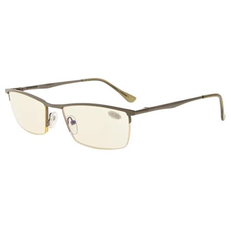 Cg1614 Eyekepper Quality Spring Hinges Half Rim Computer Readers Reading Glasses Yellow Tinted