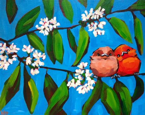 How Sweet It Is Bird Painting By Kto ART Bird Painting Acrylic
