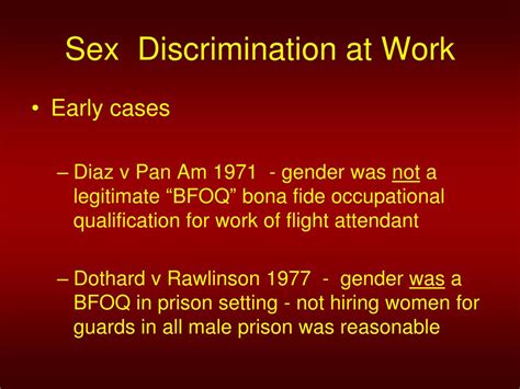 Ppt Sex Discrimination At Work Powerpoint Presentation Free Download Id1718415