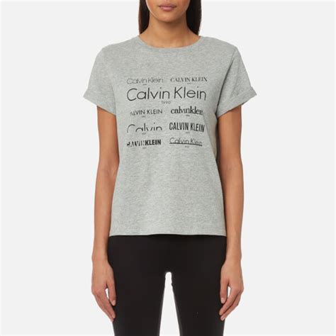 Calvin Klein Womens Short Sleeve Crew Neck T Shirt Heritage Logo