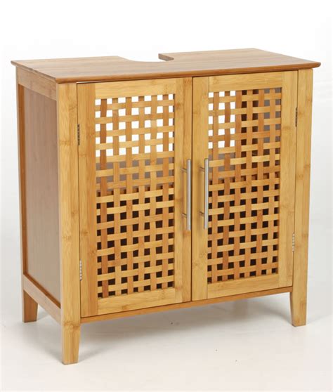Placé au sol et aux alentours de un mètre de hauteur, il peut être surplombé d'un plan de milieu pro pour cuisiner. Meuble sous - lavabo Bambou
