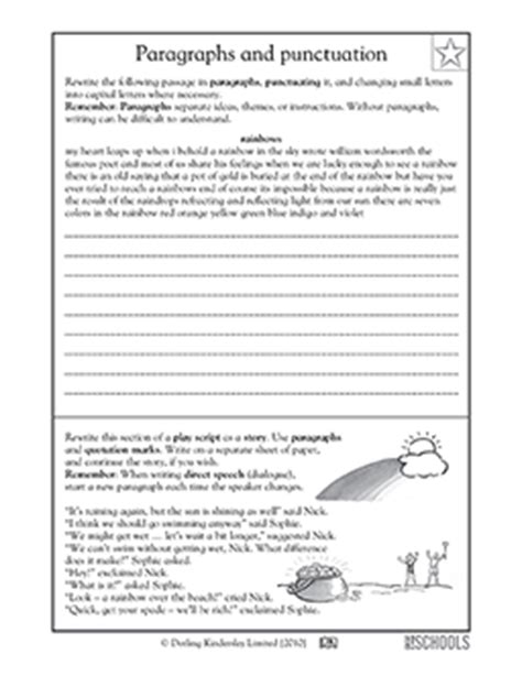 Punctuating a paragraph | 5.° grado Ejemplos de escritura, La escritura