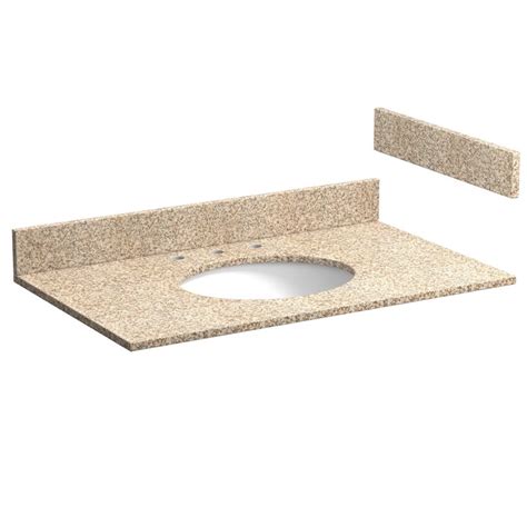 When was the last time you gave yourself a vacation? 37 INCH WHEAT BEIGE GRANITE VANITY TOP WITH PRE-ATTACHED ...