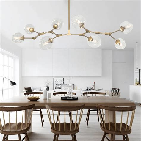Modern Murano Glass Led Chandelier Lighting For Dining Room Nordic Art Dendritic Gold Chandelier