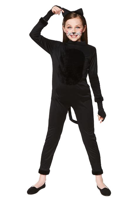karnival costumes classic halloween black cat girl s costume large 7 8