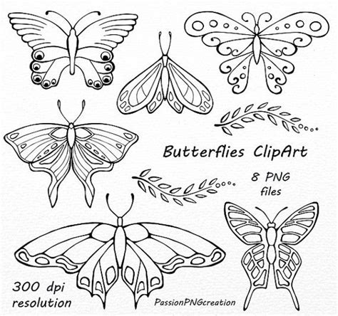 Illustration Papillon Butterfly Illustration Doodle Drawings Doodle