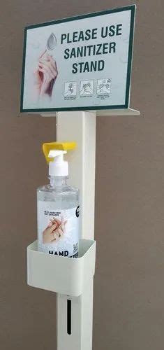 Manual Foot Operated Floor Mount Sign Board Sanitizer Dispenser Stand With Sign Board At Rs 1000