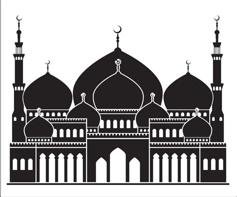 Masjid Hitam Putih Nusagates Gambar Masjid