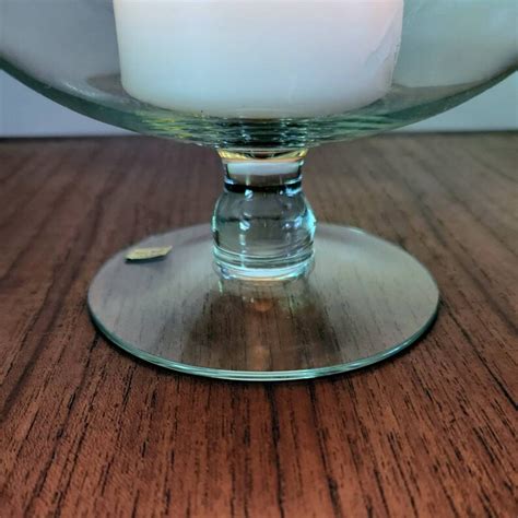Blown Glass Hurricane Candle Holder Pillar Candle Lamp Hand Etsy