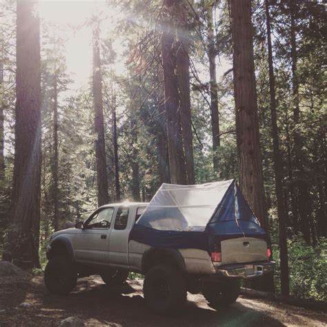 You must go with these diy camper shell plans if you have gotten bored from putting up a camping tent. DIY Toyota Tacoma truck tent. | Truck tent, Truck canopy camping, Tacoma truck