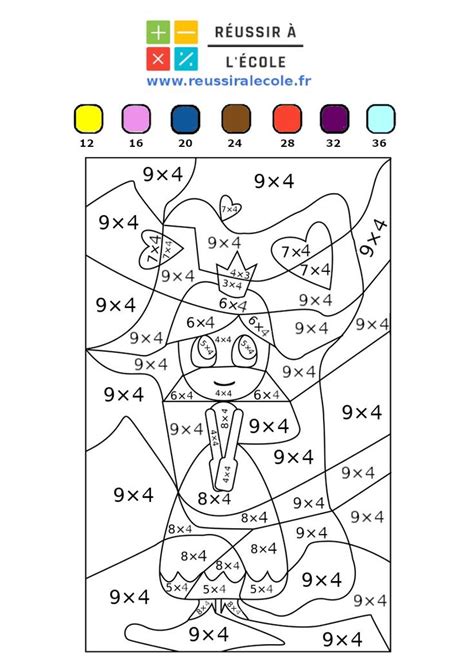Coloriages Magiques Multiplication Table De 4 5 6 Coloriage