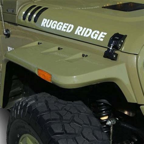 Rugged Ridge® 1164025 Hurricane Smooth Black Front And Rear Fender