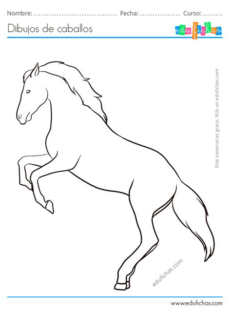 Dibujos de Caballos para Colorear. Imágenes para Pintar GRATIS