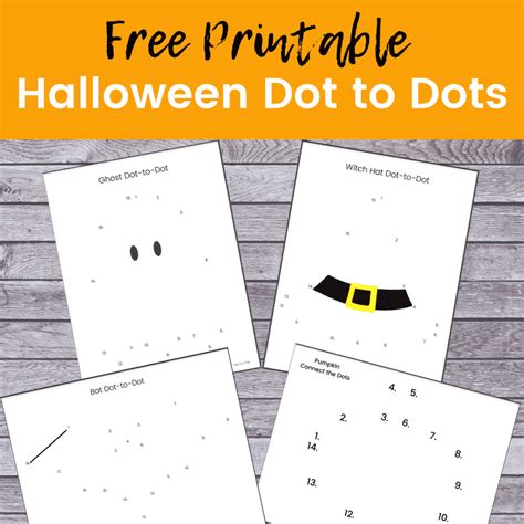 Free Halloween Dot To Dot Printables Instant Download