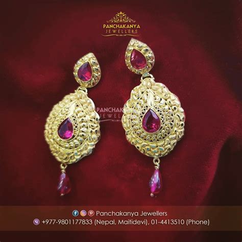 These gold chains in one tola of weight (~11.64 grams) range from around 80k up looking for 1 tola gold chains for women? 22k gold Ruby Jhoomka | Crochet earrings, 22k gold, Gold